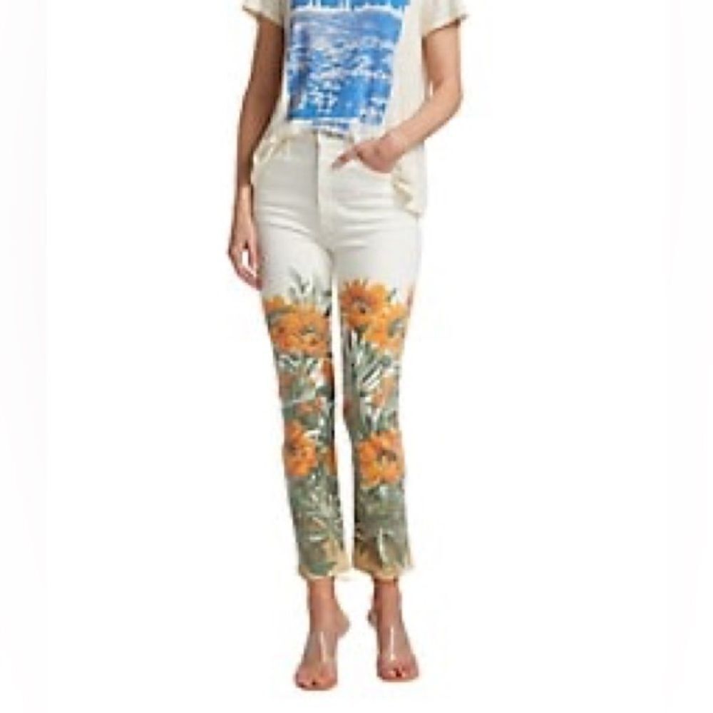 Mother Jeans Womens Mother Water For Flowers High Rise Rider Ankle
